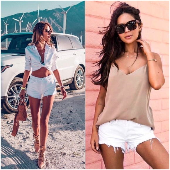 NWT L'AGENCE 90s High Rise Distressed Denim Frayed Raw Hem Cutoff Jean Shorts 25 - Picture 6 of 16